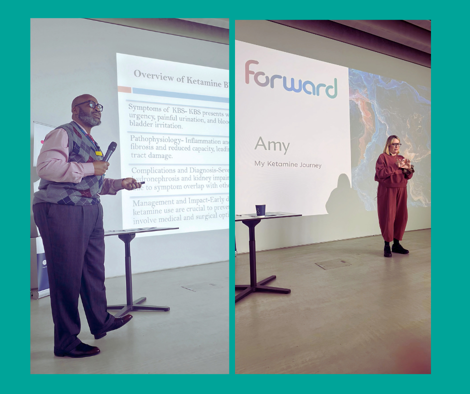 talks at The Forward Trust ketamine awareness session in March 2026